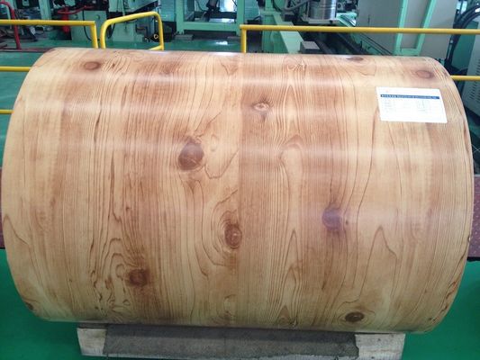 목재 곡물 PCM PVDF 알루미늄 코일 3003H24 프린테크 컬러 코일 50 년 보증 프린테크 컬러 코팅 코일