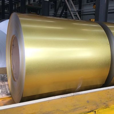 황금색 반손가락 인쇄 AFP AZ70 GL Galvalue 55% ALU-ZINC 스틸 코일 크로마 6+ 정규 스판글 g550 풀 하