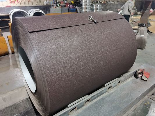 매트 텍스처 스틸 코일 RAL8017 PVDF 40년 Z275 PPGI PPGL AZ150 0.60×1250 HDP 페인트 가연 스틸 금속 지붕