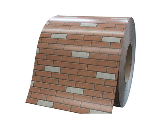 JIS G3321 0.45mm 벽돌 곡물 PPGI PPGL 사전 페인트 된 Galvalume 스틸 코일 벽 래딩 사용 20 년 보증