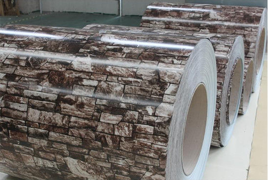 ASTM A755 0.85mm 벽돌 곡물 PPGL 미리 칠 된 Galvalume 코일