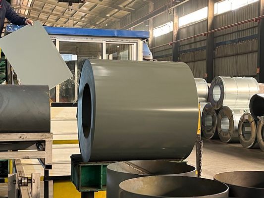 RAL / 인쇄 / 매트 / 주름 규칙적인 수정 폴리에스터 컬러 코팅 PPGI Ral 9012 PPGI 스틸 코일 0.17mm-0.8mm