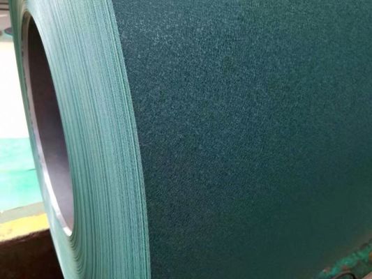 RAL6020 0.50*1040 PPGL AZ165 HDP PVDF 30 년 매트 텍스처 스틸 코일 베커 페인트 된 진료 스틸 금속 지붕