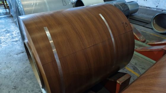 캐나다 금속 지붕 패널 40 년 보증 0.60mm HDP 어두운 오크 프린트 페인트 스틸 코일