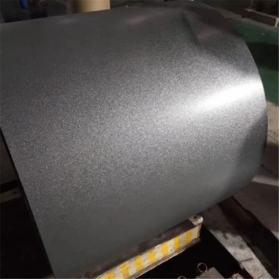 와이어링클 스틸 PVDF PPGl Z275 텍스처 매트 RAL9005 RAL9004 사전 페인트 된 진열 스틸 블랙 코러브 톱 타일